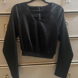 Black silk top